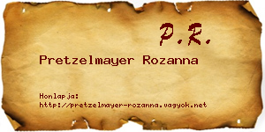 Pretzelmayer Rozanna névjegykártya